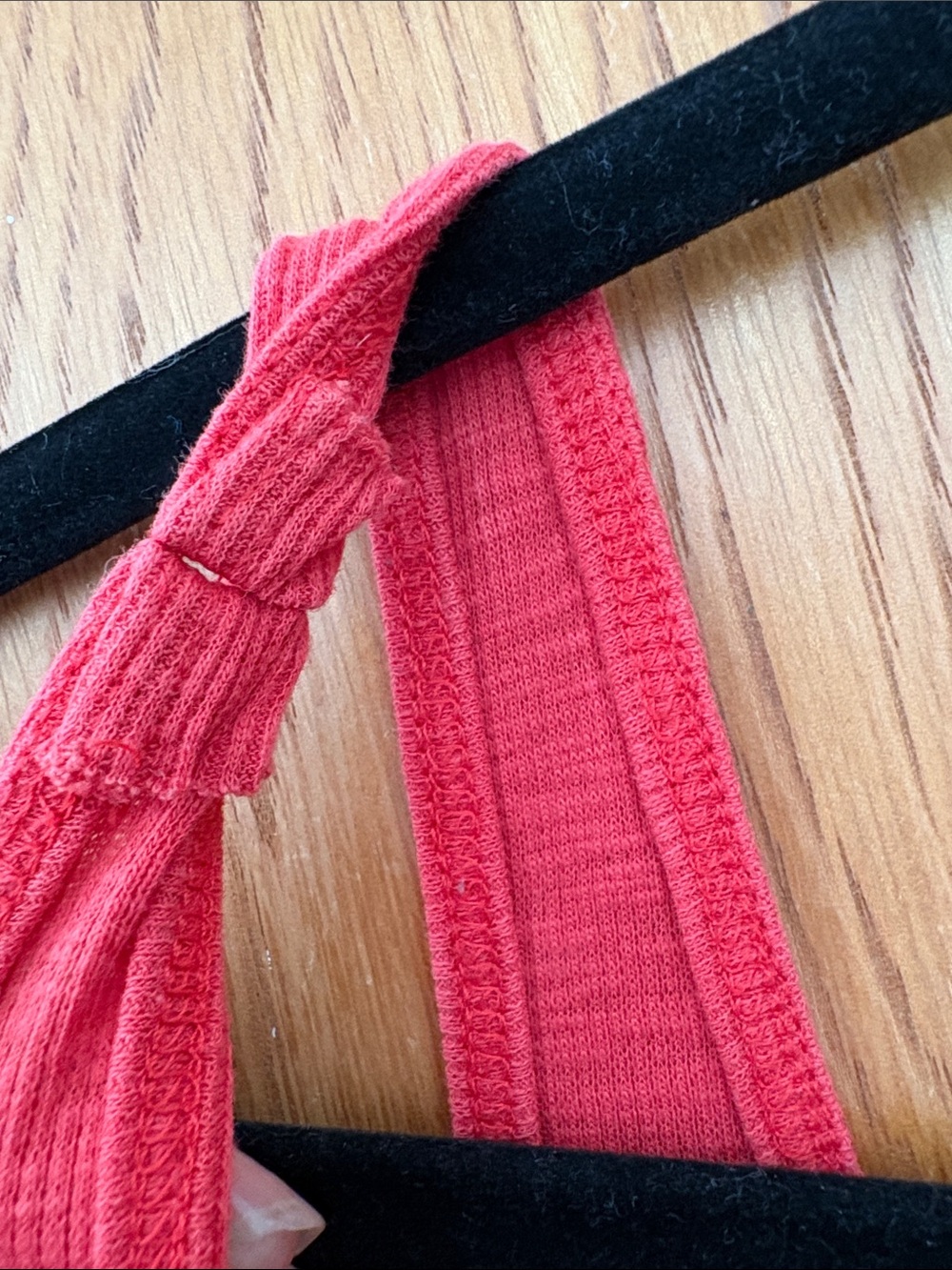 Free People Coral Ribbed Button-Front Tank S - Picture 6 of 7